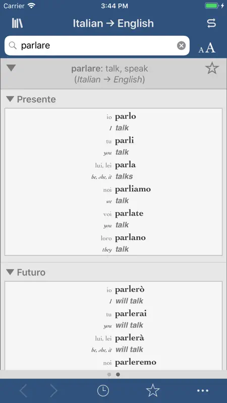 Collins Italian-English screenshot 2 of 3