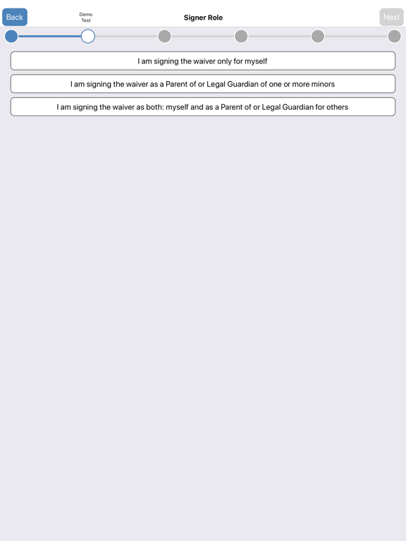 AWaiver Kiosk iPad screenshot 1 - Business app