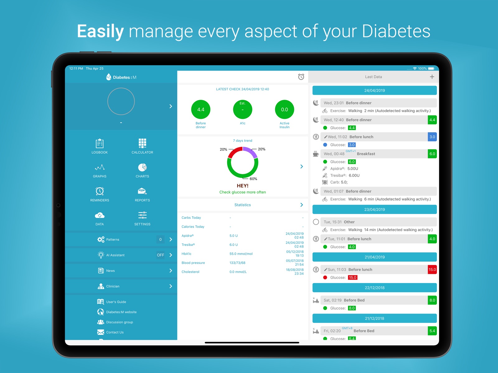 Diabetes:M ipad screenshot 1
