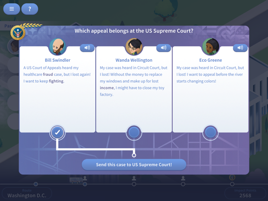 Court Quest iPad screenshot 8 - Education app