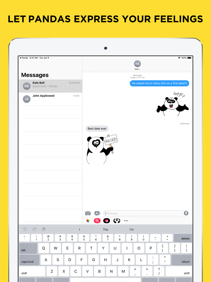 Panda Bear Sticker Collection