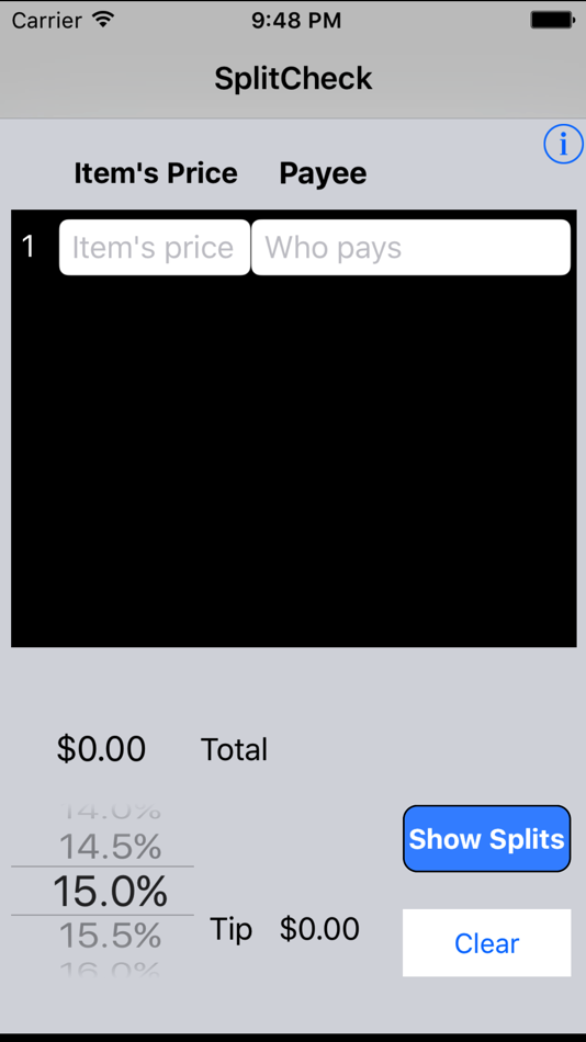 #1. SplitCheck Bill Split (iOS) 由: The Software Experience