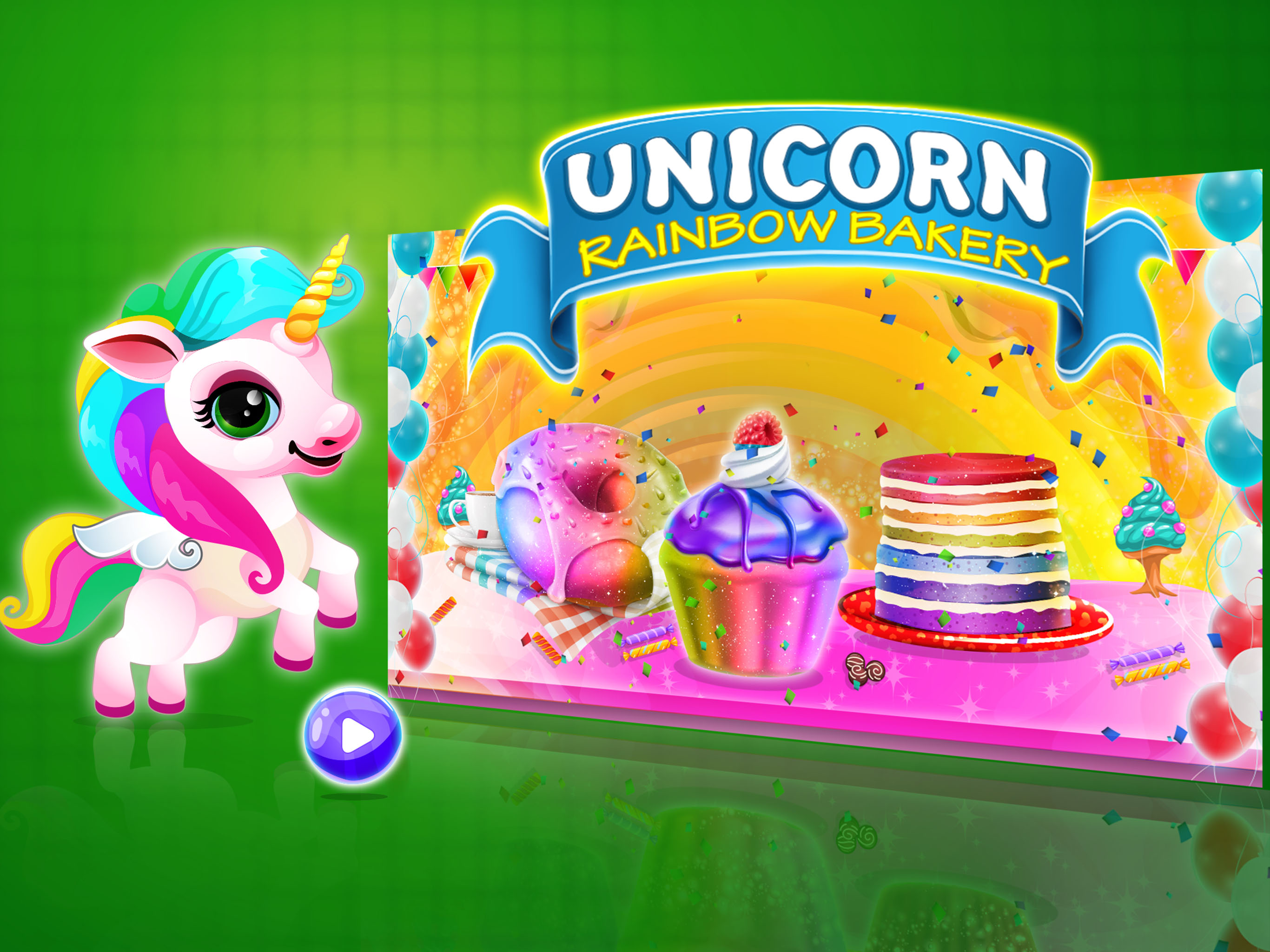 Unicorn Rainbow Bakery Shop