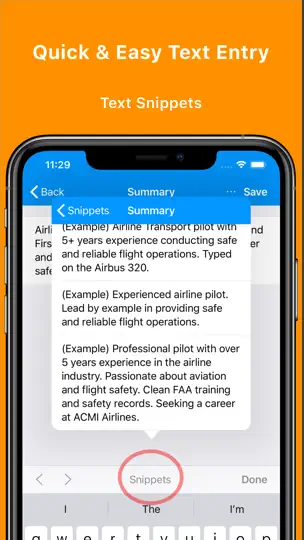 Screenshot von MyFlightResume auf dem iPhone 3