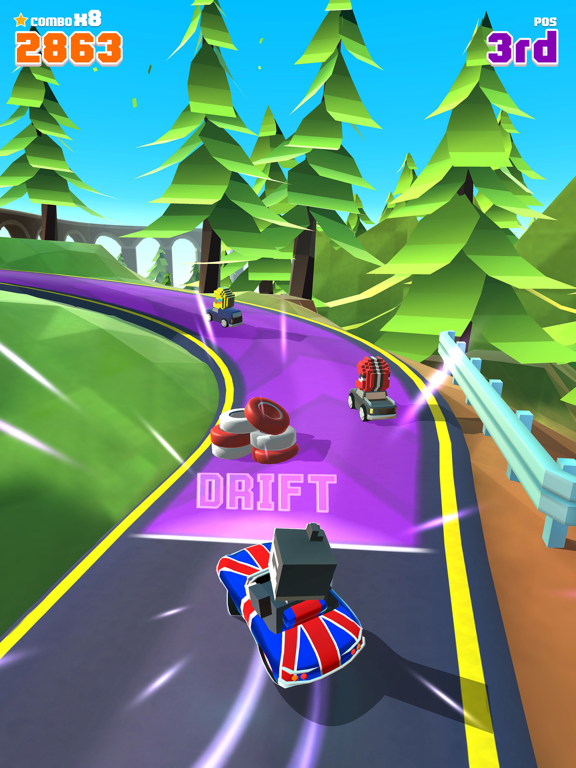 Screenshot #2 for Blocky Racer - Endless Racing