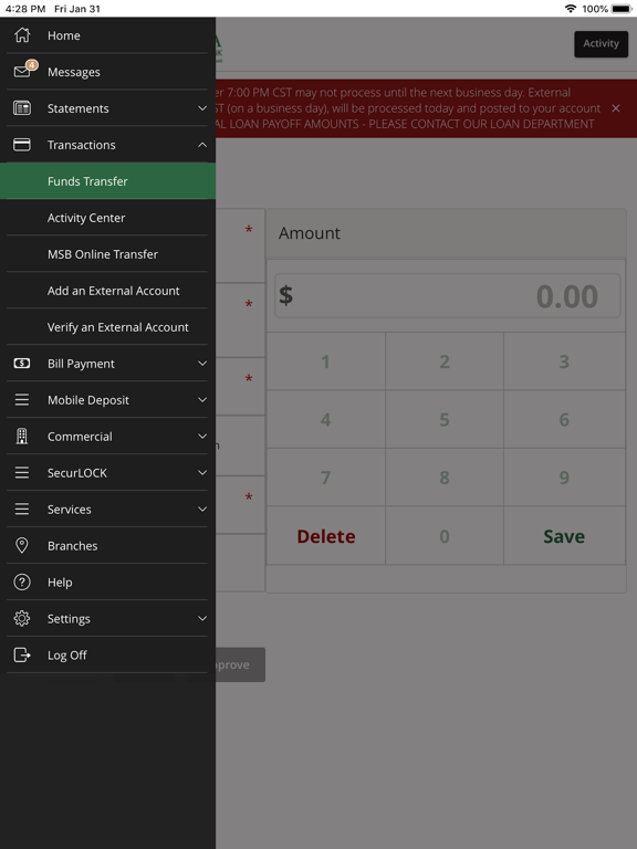 Maquoketa State Bank iPad screenshot 3 - Finance app