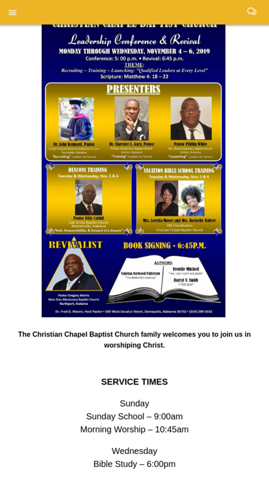 Screenshot #1 pour Christian Chapel Baptist Ch.