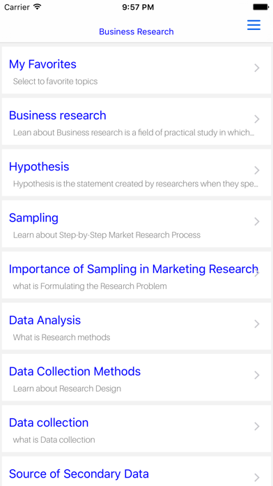 MBA Business Research screenshot