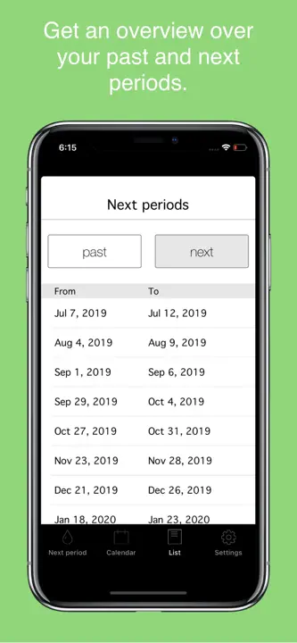 Next Period: Screenshot 3 von 4