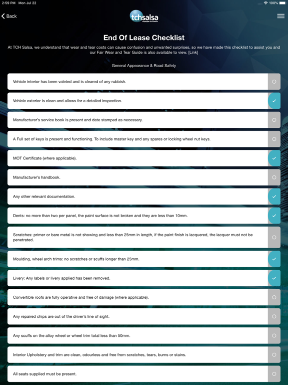 TCH Salsa iPad screenshot