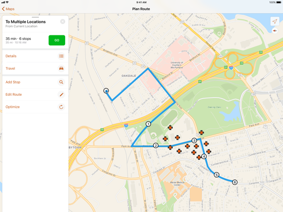 ArcGIS Navigator iPad screenshot