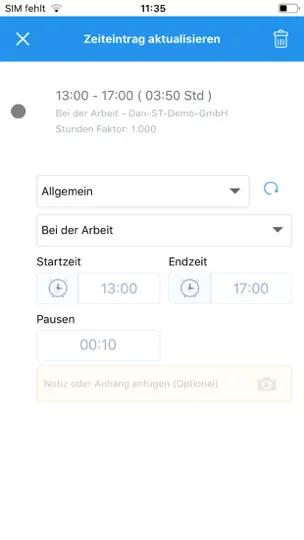 Screenshot von Staff Times - My Time auf dem iPhone 3