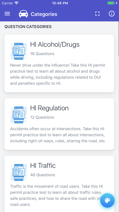 Hawaii DMV Permit Test screenshot