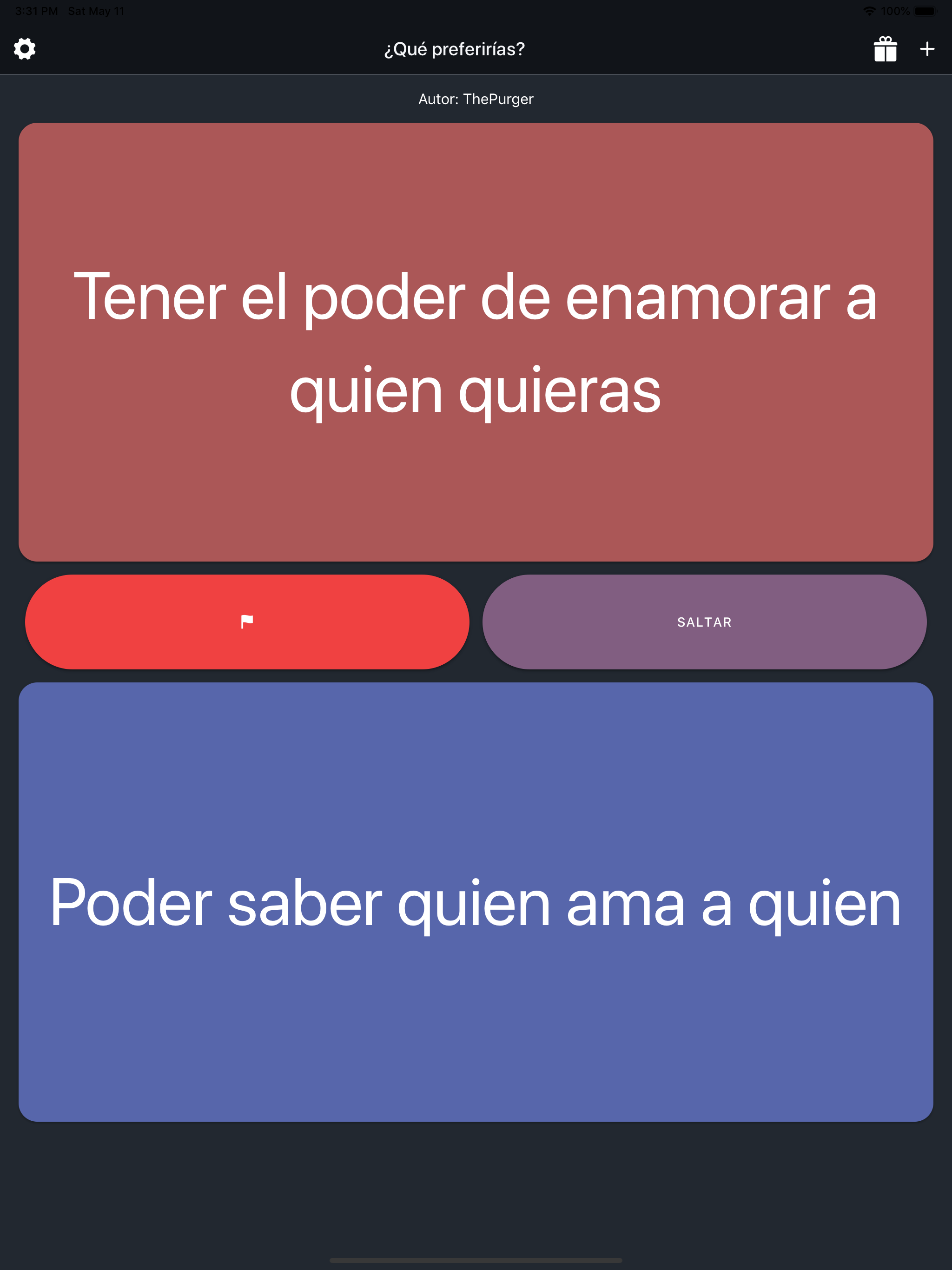 Qué prefieres