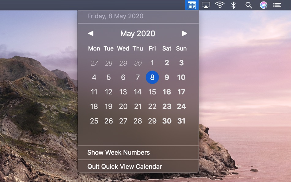 #3. Quick View Calendar (macOS) 由: Jeffrey Morgan