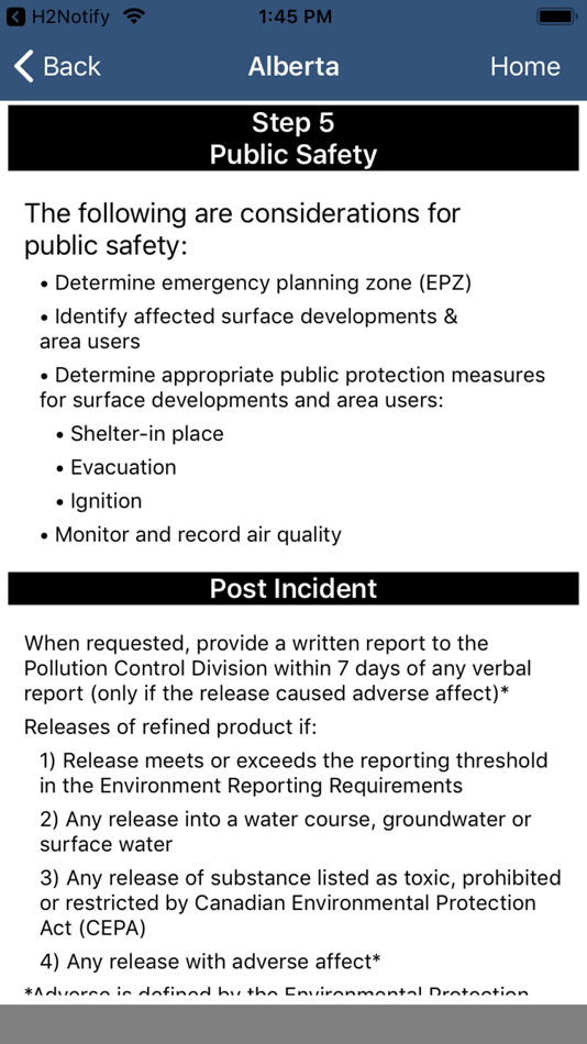 #5. Emergency Assessment Matrix (iOS) Podle: H2Safety Services Inc.