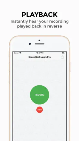 Game screenshot Speak Backwards Pro - Recorder apk