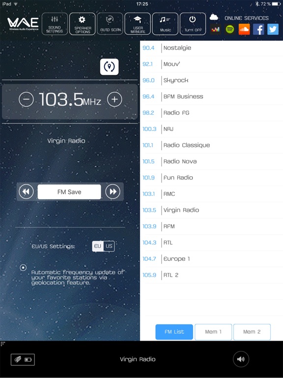 WAE Music iPad screenshot 2 - Music app