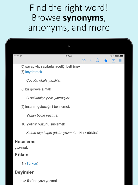 Screenshot #6 pour Turkish Dictionary & Thesaurus