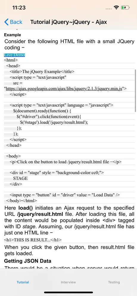 Tutorial for jQuery