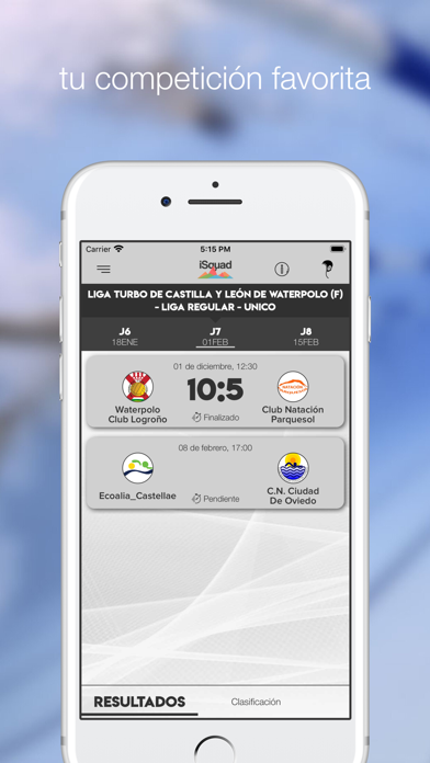 iSquad Natación Screenshot