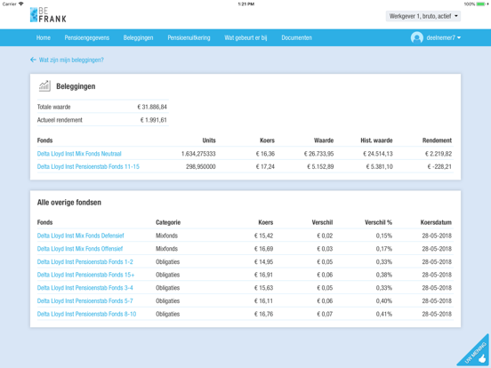 BeFrank - Mijn Pensioen iPad app afbeelding 3