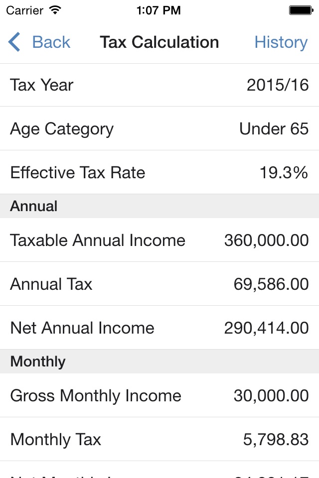 Pocket Tax SA screenshot 2
