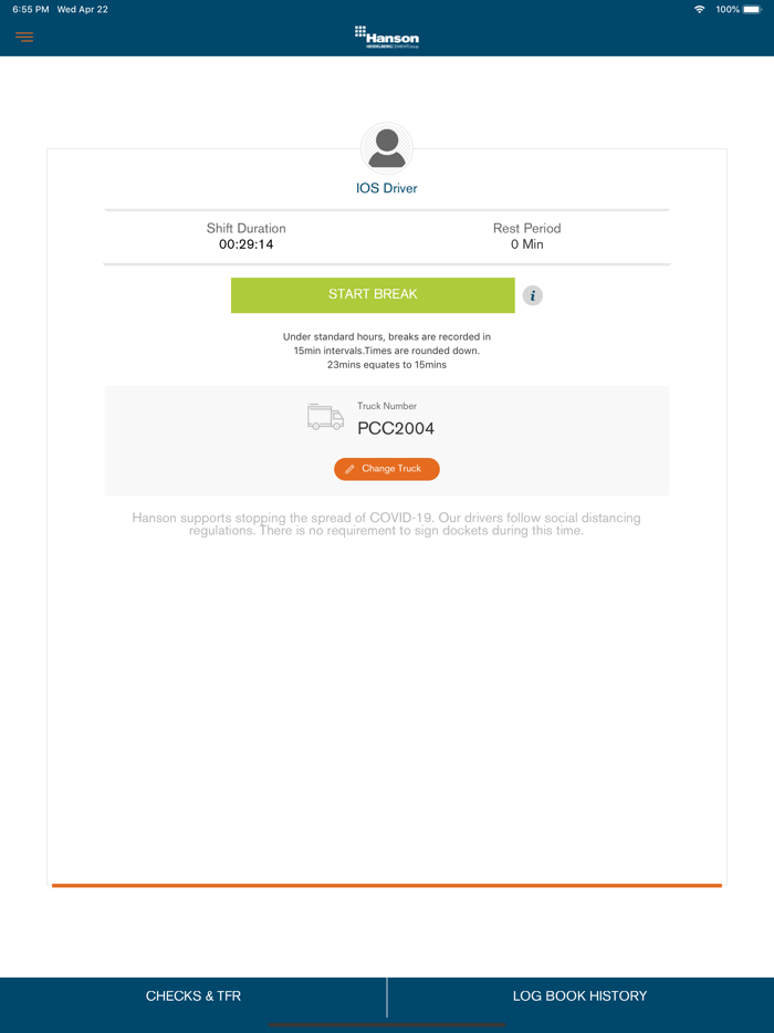 Hanson Electronic Driver Diary
