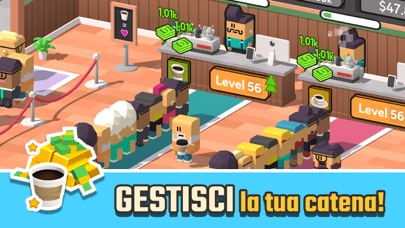Idle Coffee Corp schermata del gioco
