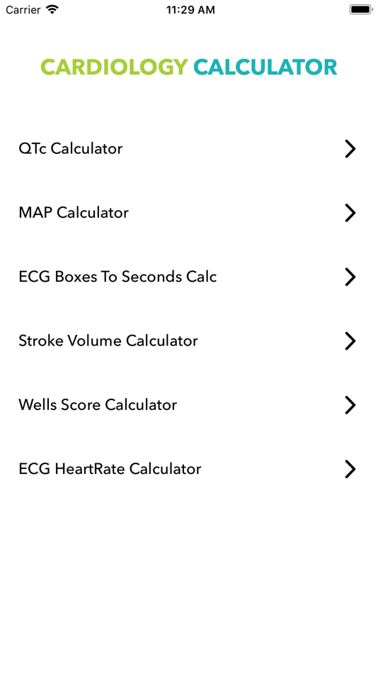 Cardiology Calculators - 1.1 - (iOS)