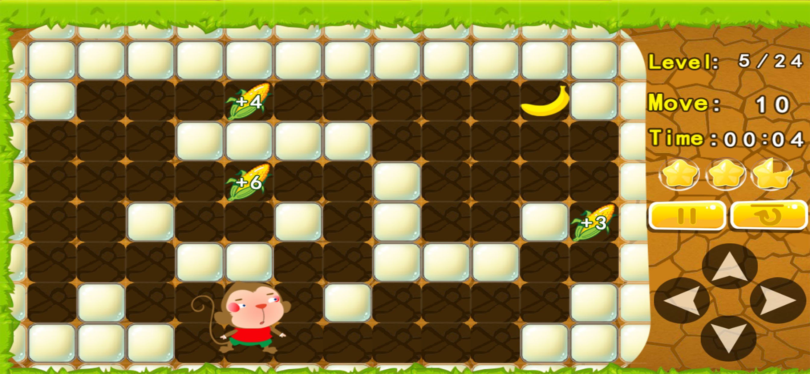Monkey find the way to bananas