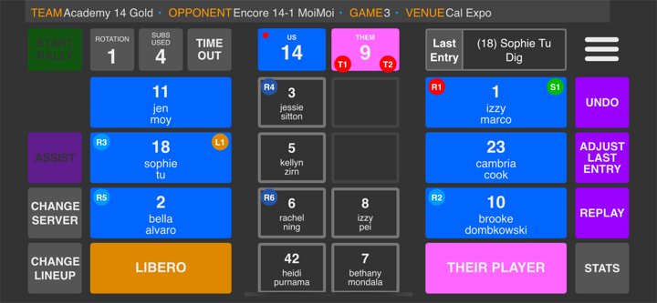 SoloStats Live Volleyball screenshot 3