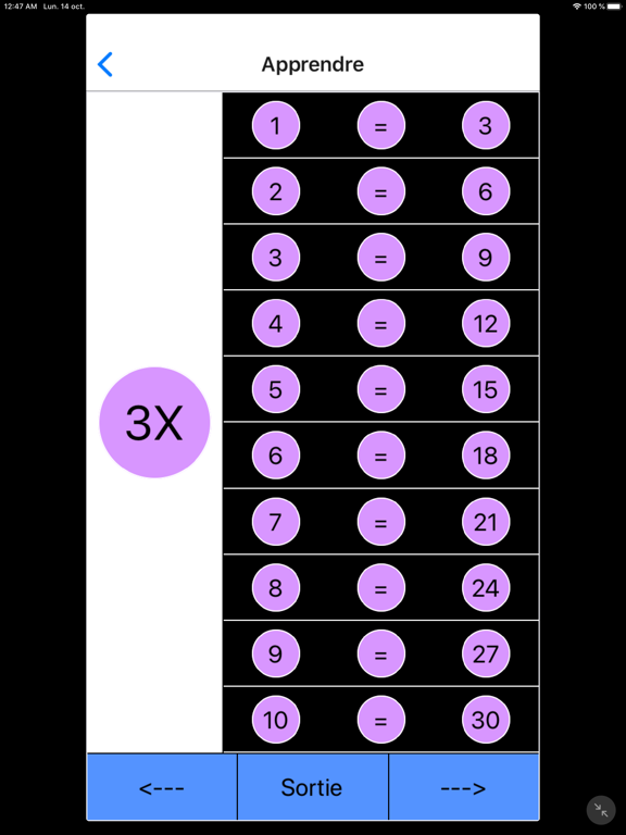 Screenshot #6 pour BABA Table de multiplication