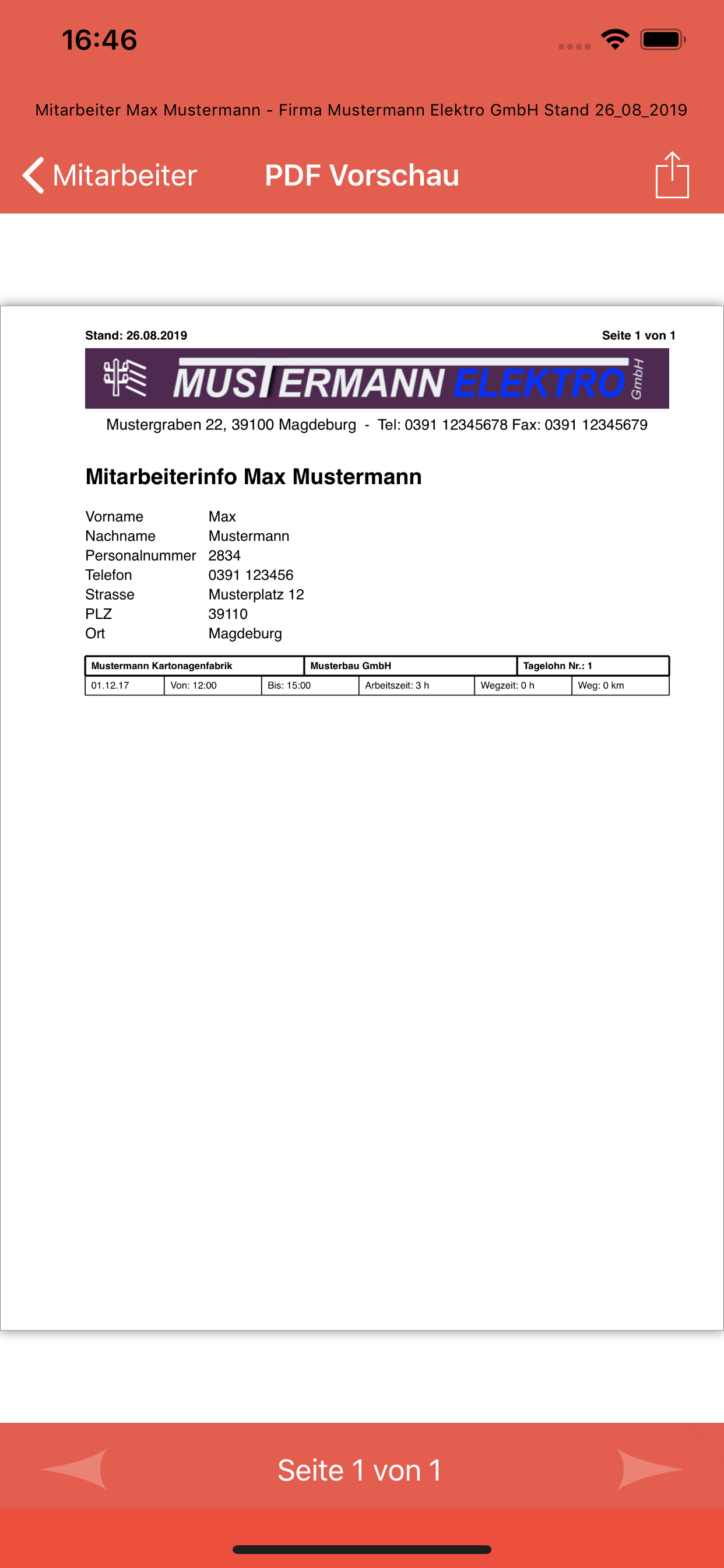Service Report  (Tagelohn) screenshot 8