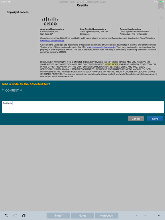 Screenshot #5 for Cisco eReader