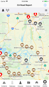 California Road Report screenshot