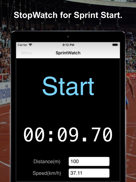 陸上のスタート練習ストップウォッチ-SprintWatchのおすすめ画像1