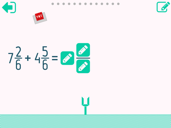 Adding Fractions iPad screenshot