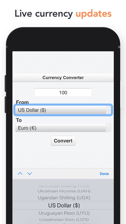Currency exchange rate app