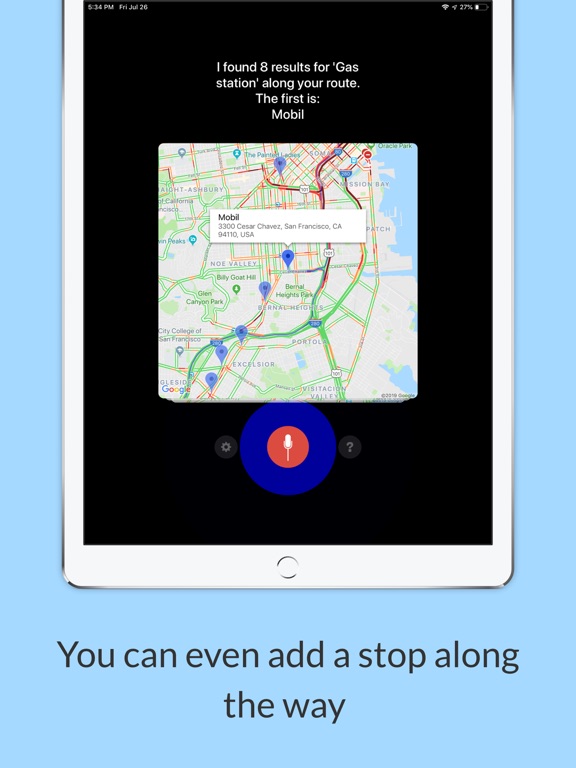 Voice Copilot iPad screenshot 4 - Navigation app