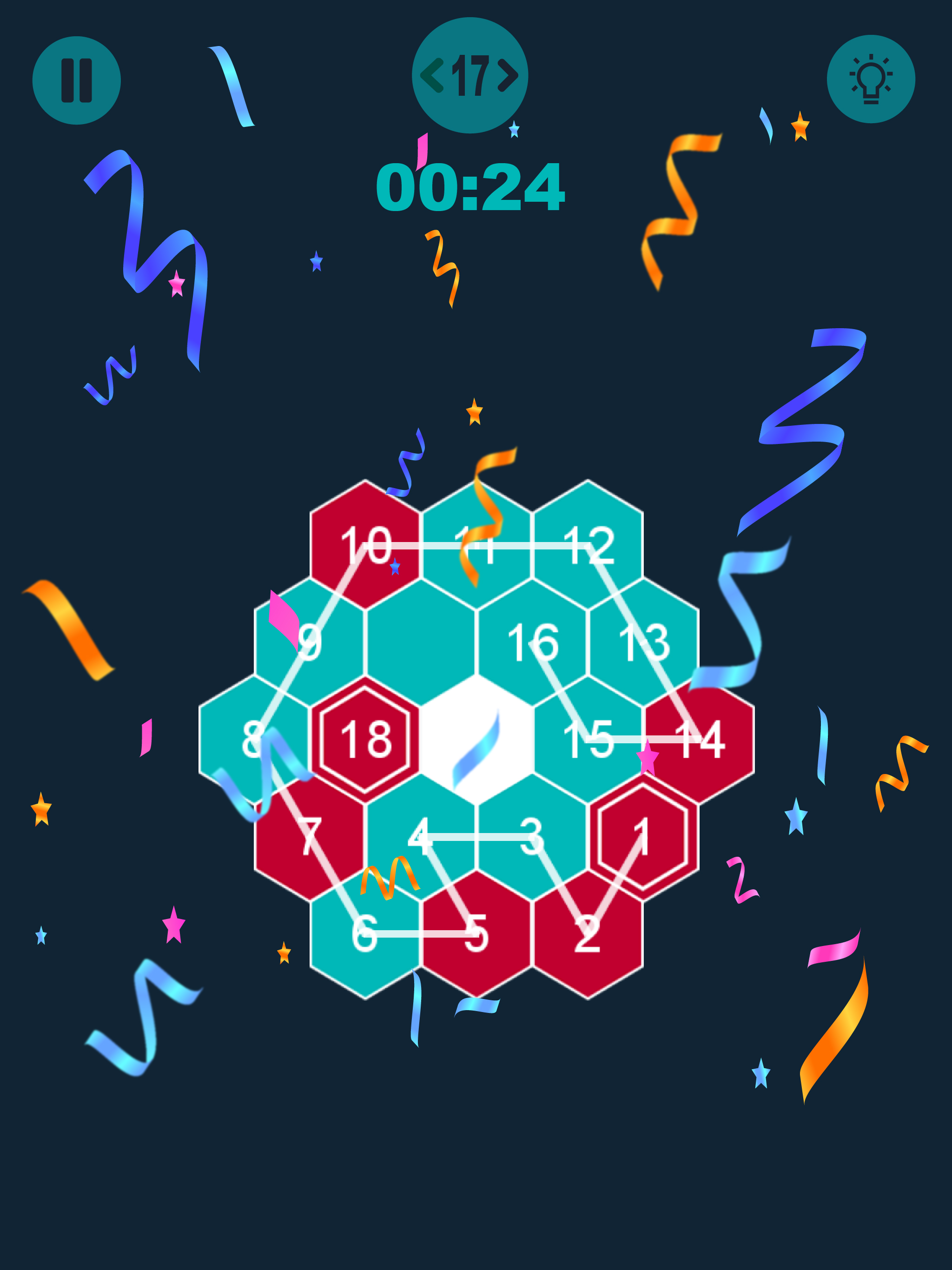 Connect number series : hidoku