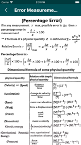 Physics Formula screenshot