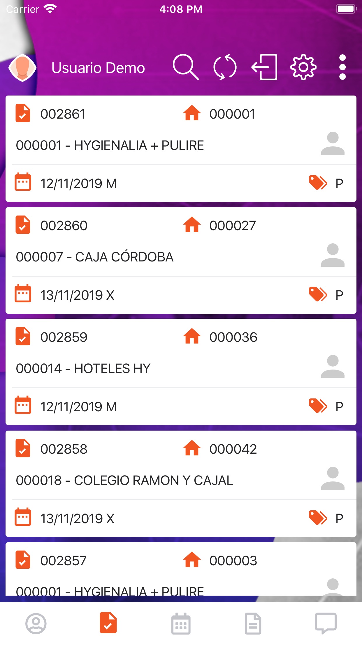 Screenshot 4 of Partes y Personal