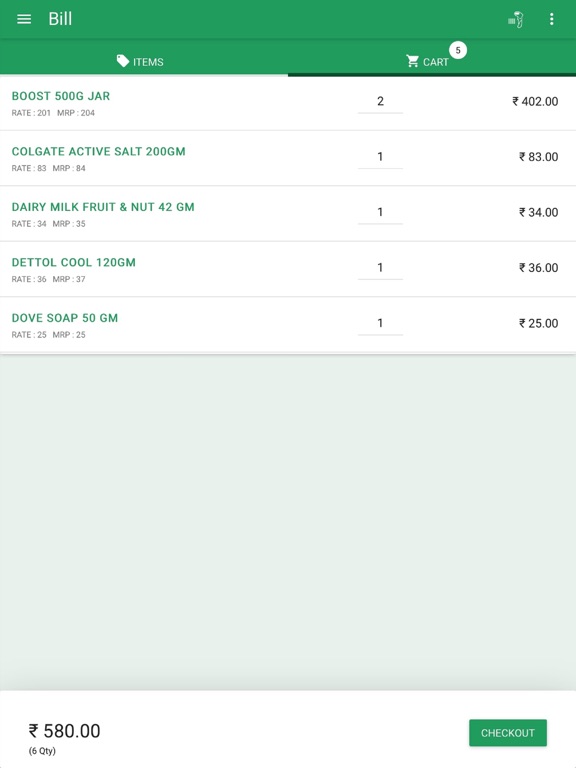 SellSmart - Billing from phone iPad screenshot