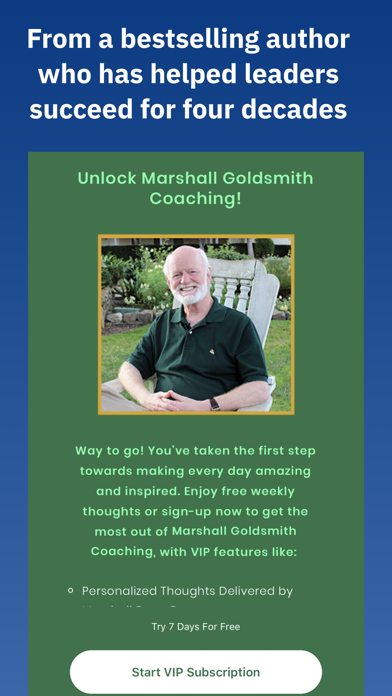 Marshall Goldsmith Coaching Screenshot