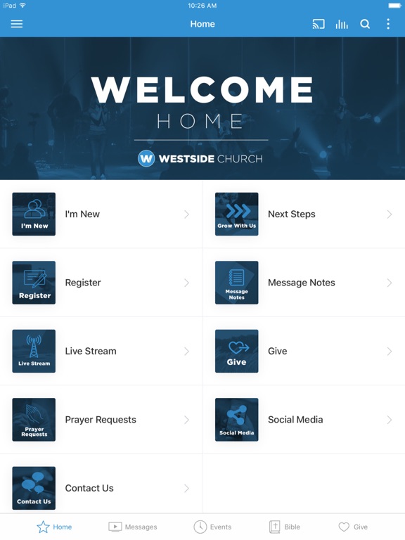 Westside Church - Florida iPad screenshot 1 - Education app