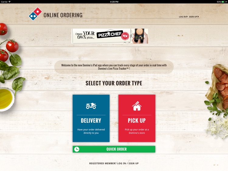 Domino's Belgium for iPad
