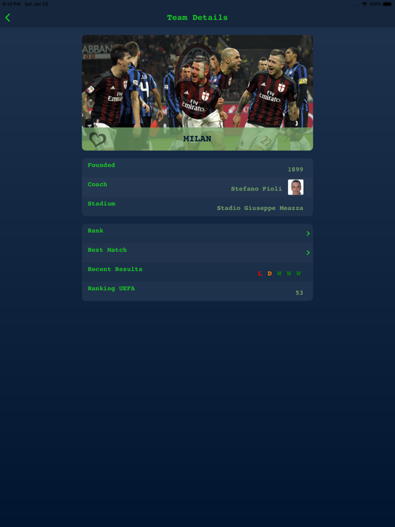 Live Results Italian Serie A iPad screenshot 4 - Sports app