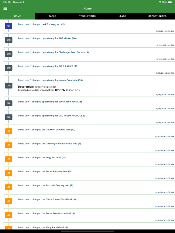 PPro CRM iPad screenshot 1 - Business app