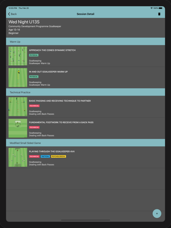 Screenshot #4 pour Football Sessions Goalkeeping